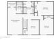 Two-story home floor plan with primary bedroom and multiple other bedrooms at 4155 Senour Rd, Indianapolis, IN 46239