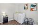 Laundry room with washer, dryer, and storage at 4155 Senour Rd, Indianapolis, IN 46239