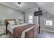 Bedroom with queen bed and built-in shelving at 5750 W 300 N Rd, Bargersville, IN 46106