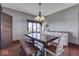 Bright dining room with a rustic wooden table and built-in cabinetry at 5750 W 300 N Rd, Bargersville, IN 46106