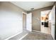 Simple bedroom with access to kitchen at 6847 W 15Th St, Indianapolis, IN 46214