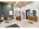 Modern hair salon with stylish chairs and decor at 9600 N 500 E, Pendleton, IN 46064