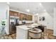 Modern kitchen with stainless steel appliances and island at 1075 Galaxy Ln, Danville, IN 46122
