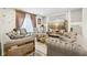 Living room with large TV, comfortable seating, and decorative accents at 1075 Galaxy Ln, Danville, IN 46122