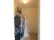 Walk-in closet with shelving and clothes at 1217 Legacy Ln, Indianapolis, IN 46234