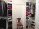 Walk-in closet featuring shelving and a chair at 1217 Legacy Ln, Indianapolis, IN 46234