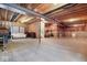 Unfinished basement with high ceilings and ample space at 4416 Voyageur Way, Carmel, IN 46074