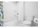 Clean bathroom with shower/tub combo and toilet at 4416 Voyageur Way, Carmel, IN 46074