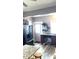 Kitchen with granite countertops, wood cabinets, and a back door at 917 E 34Th St, Indianapolis, IN 46205