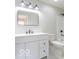 Modern bathroom with white vanity and updated fixtures at 10138 Catalina Dr, Indianapolis, IN 46235