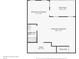 Lower level floor plan, featuring a finished basement and back patio at 11436 Mossy Ct # 102, Fishers, IN 46037