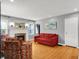 Bright living room with fireplace at 233 W Westfield Blvd, Indianapolis, IN 46208