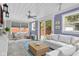 Inviting living room with sliding door to the backyard at 233 W Westfield Blvd, Indianapolis, IN 46208
