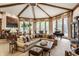 Spacious living room with high ceilings, large windows, and comfortable seating at 5101 Green Braes E Dr, Indianapolis, IN 46234