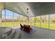 Covered patio with seating, a rug, steps, and a view of the outdoors at 5420 Mcfarland Rd, Indianapolis, IN 46227
