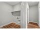 Laundry room with shelving and space for washer/dryer at 6207 Preserve Way, McCordsville, IN 46055