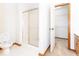 Functional bathroom with a shower and view of the closet at 9222 W State Road 38, Lapel, IN 46051