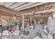 Spacious barn interior with exposed beams and various items at 1112 N Five Points Rd, Greenwood, IN 46143