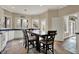 Eat-in kitchen area featuring white cabinets, a dining table, and lots of natural light at 14565 Geist Ridge Dr, Fishers, IN 46040