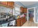 Kitchen with wood cabinets and appliances at 2814 Brookside Ave, Indianapolis, IN 46218