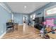 Living room with hardwood floors and view of kitchen at 2814 Brookside Ave, Indianapolis, IN 46218