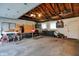 Spacious garage interior featuring ample storage, work area, and well-lit space at 4616 Carrollton Ave, Indianapolis, IN 46205