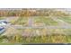 A beautiful aerial view of a quiet neighborhood showcasing expansive vacant lots surrounded by colorful trees at 4976 Elaine Ct, Noblesville, IN 46062