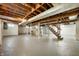 Unfinished basement offering ample storage and the mechanical components at 550 Trowbridge St, Indianapolis, IN 46203