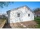 Spacious detached garage with a single door and a side window, perfect for storage or a workshop at 550 Trowbridge St, Indianapolis, IN 46203