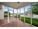 View of the screened in porch, featuring concrete floors and backyard views at 8535 Blue Marlin Dr, Indianapolis, IN 46239