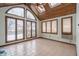 Sunroom with tiled floor and wood ceiling at 877 Revere Ct, Greenwood, IN 46142