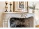 Close-up of fireplace showing the mantel and hearth at 9399 Irishmans Run Ln, Zionsville, IN 46077
