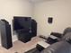 Home theater room equipped with recliner seating and surround sound system for immersive entertainment at 19438 Astoria Ave, Sheridan, IN 46069