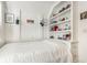 Charming bedroom with built-in shelving and window at 2301 Nowland Ave, Indianapolis, IN 46201