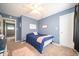 Cozy bedroom with a double bed and ceiling fan at 57 Sebring Ct, Whiteland, IN 46184