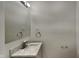 Small bathroom with vanity and floating sink at 5939 Brendonridge S Ct, Indianapolis, IN 46226