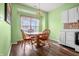 Kitchen nook with wood table and chairs, light green walls at 7842 Cork Bend Ln, Indianapolis, IN 46239