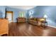 Spacious living room with two couches and kitchen view at 7842 Cork Bend Ln, Indianapolis, IN 46239