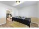 Dining room with black table and view of kitchen at 956 Dorchester Dr, Noblesville, IN 46062