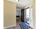 Inviting entryway with dark door and patterned rug at 956 Dorchester Dr, Noblesville, IN 46062