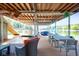 Spacious boathouse with a dining area and lounge space, perfect for entertaining at 10841 W Grandview Dr, Columbus, IN 47201