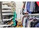 Spacious walk-in closet with organized shelving and hanging space for clothing and accessories at 10842 Belmont Cir, Indianapolis, IN 46280