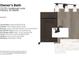 Sample countertop, cabinet, lighting, hardware and flooring choices are shown at 15135 Covebrook Ln, Fishers, IN 46037