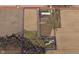 Aerial view of property boundary with farm fields, horse facilities, and house at 3101 E State Road 47, Lebanon, IN 46052