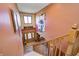 Foyer with staircase leading to the first floor and a large animal hide on the wall at 3101 E State Road 47, Lebanon, IN 46052