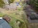 Aerial view of house, pool, and tennis court at 3301 Timberbrook Ct, Danville, IN 46122