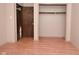 Empty bedroom with wood flooring and closet at 3301 Timberbrook Ct, Danville, IN 46122