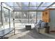 Sunroom with wicker furniture and access to deck at 3301 Timberbrook Ct, Danville, IN 46122