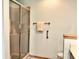 Updated bathroom with shower and grab bar at 5299 Carnoustie Cir, Avon, IN 46123