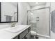 Bathroom with modern vanity, shower, and toilet at 6433 Wasco Dr, Whitestown, IN 46075